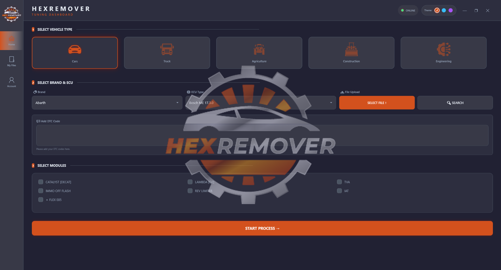 HexRemover Pro Interface